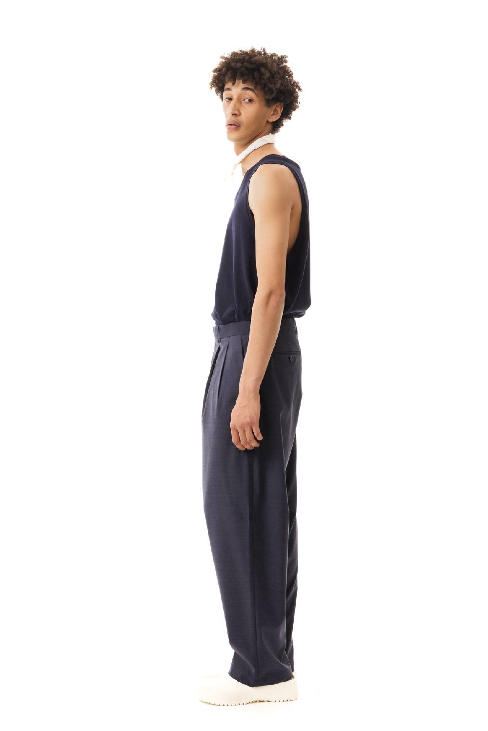 Lc23 Nylon-Wool Trousers Navy 50% di sconto per tempo limitato