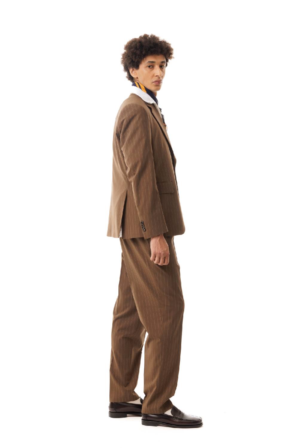 Lc23 Gessato Brown Trousers 2025
