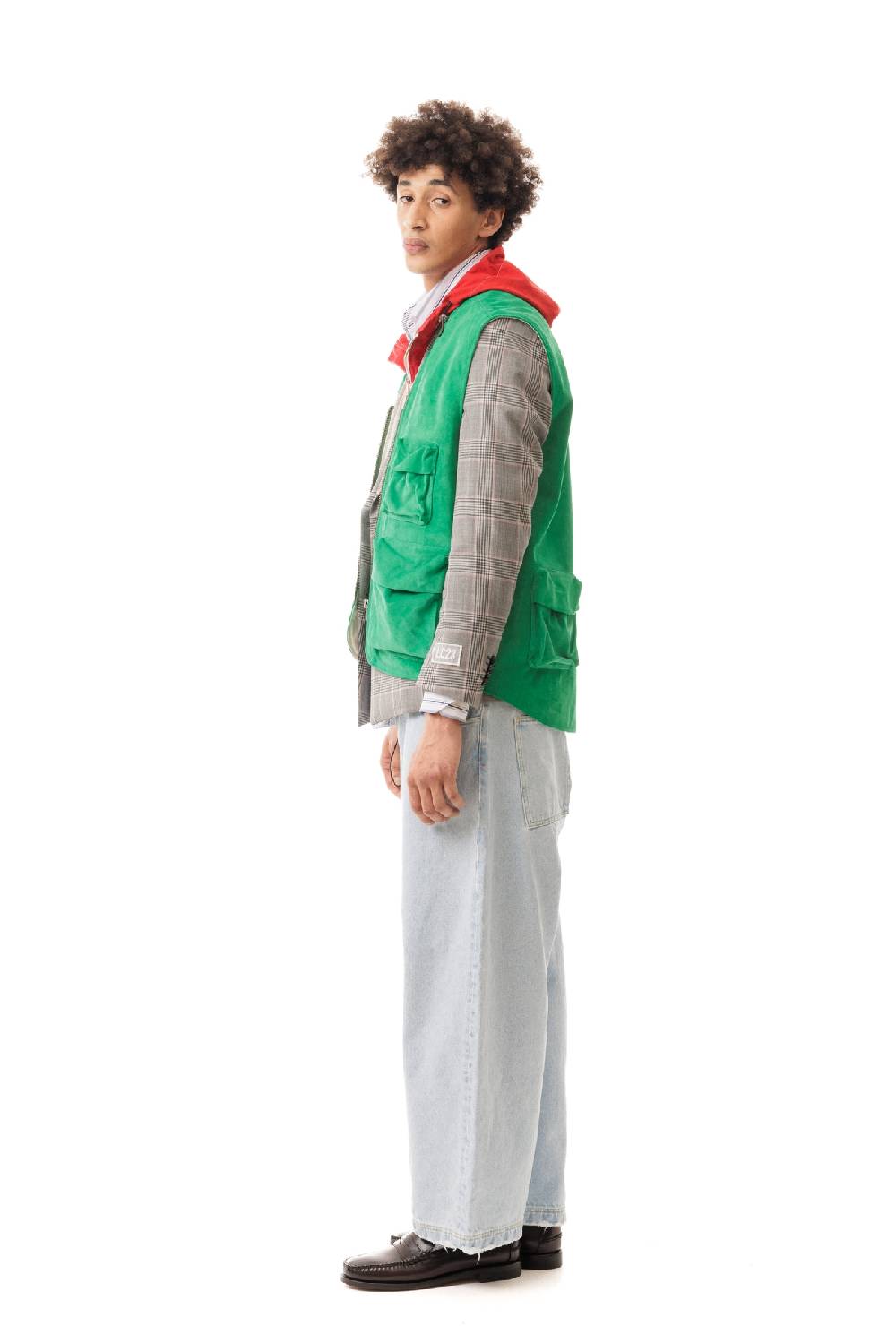 Lc23 Multipocket Suede Vest Green Italia