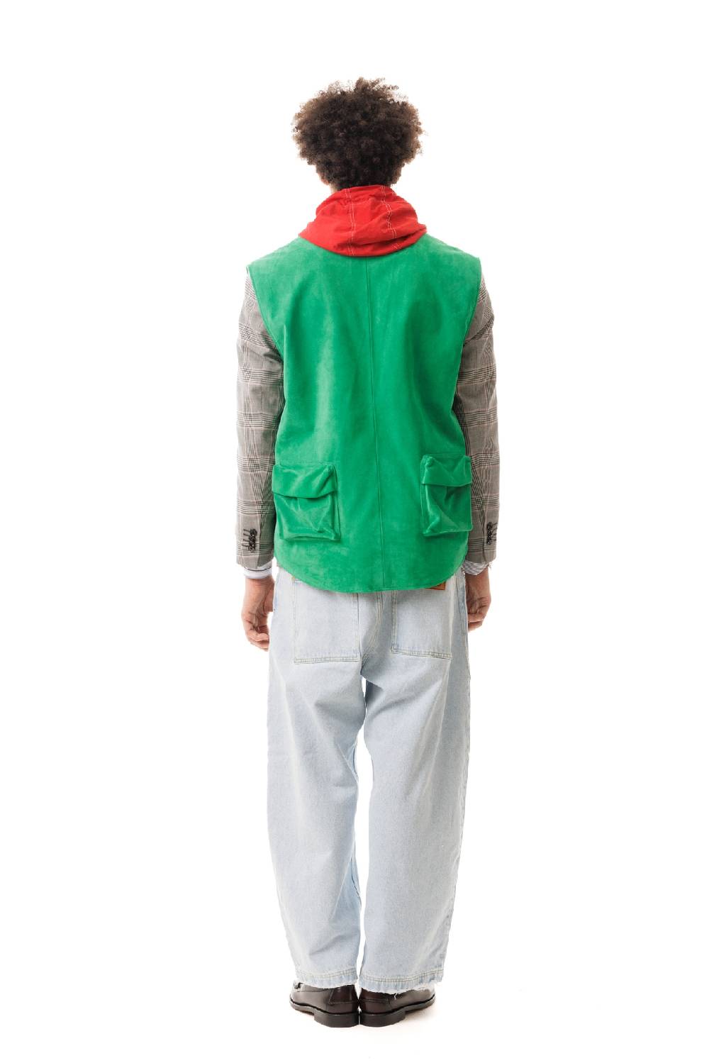 Lc23 Multipocket Suede Vest Green Italia