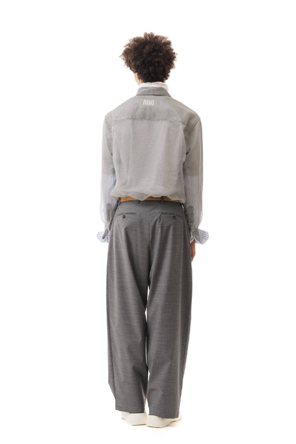 Lc23 Organza Nylon Shirt Grey Vendita