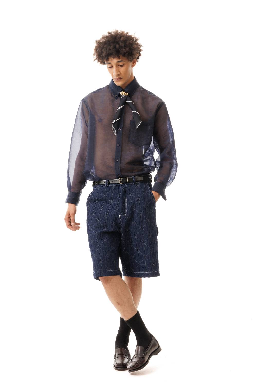 Lc23 Organza Nylon Shirt Navy