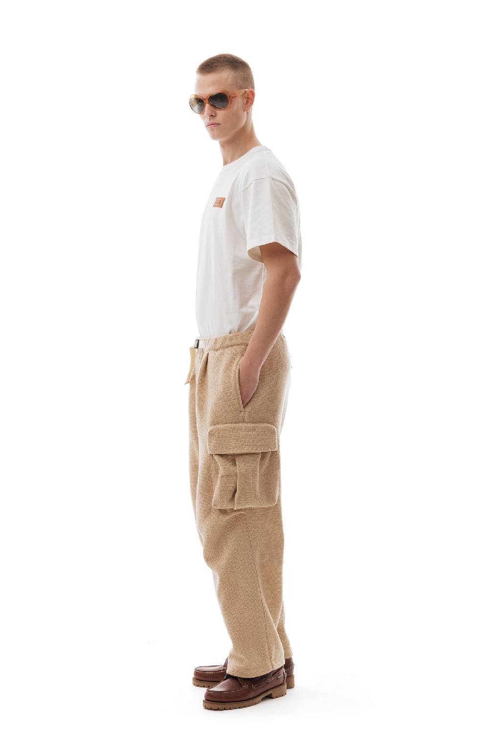 Lc23 Wool Cargo Pants Beige Prezzo Ridotto