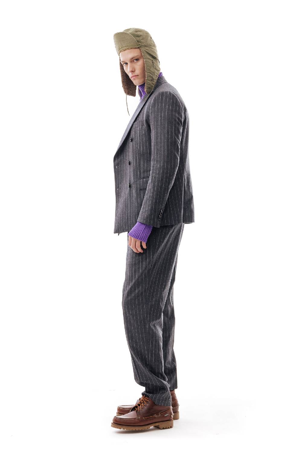 Lc23 Gessato Grey Blazer Outlet