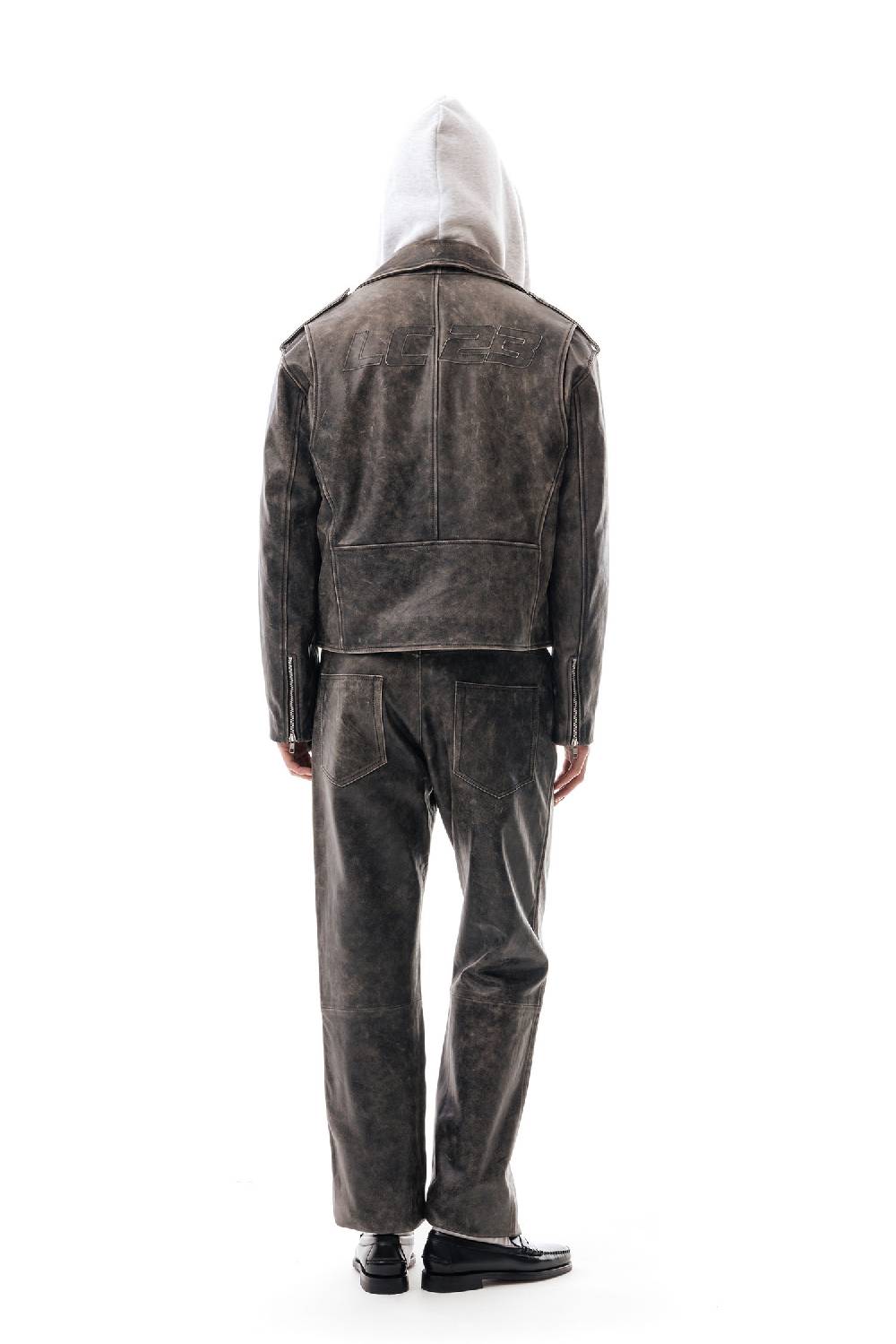 Lc23 Leather Biker Jacket In Vendita