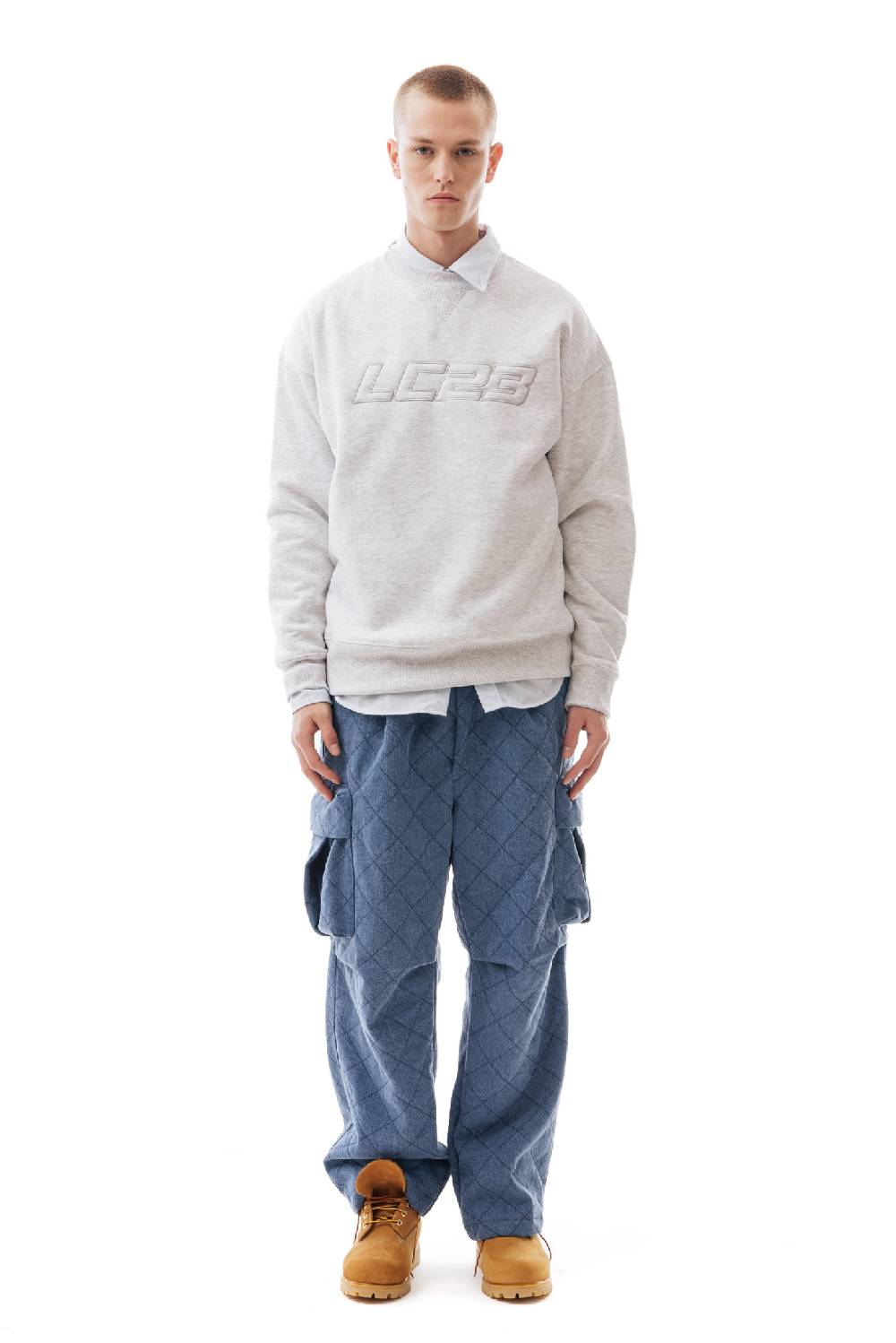 Lc23 Embroidered Sweatshirt Grey