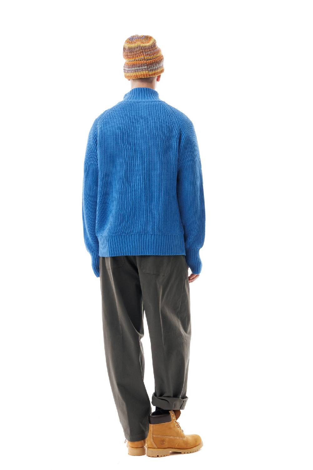 Lc23 English Knit Zip Sweater Blue In Saldo