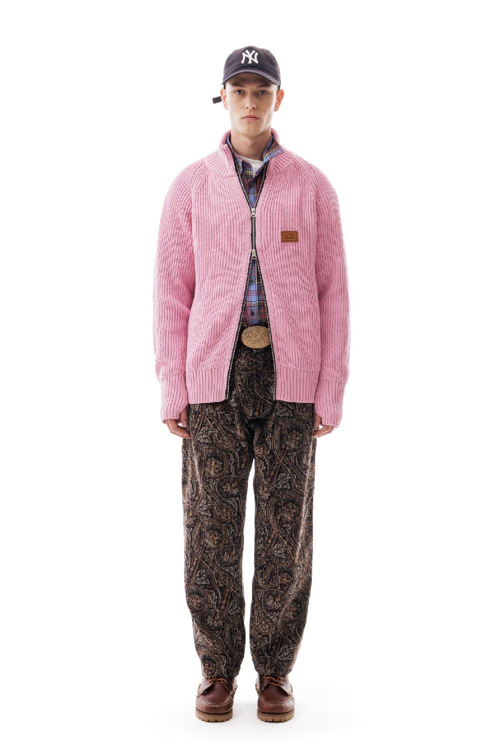 Lc23 English Knit Zip Sweater Pink