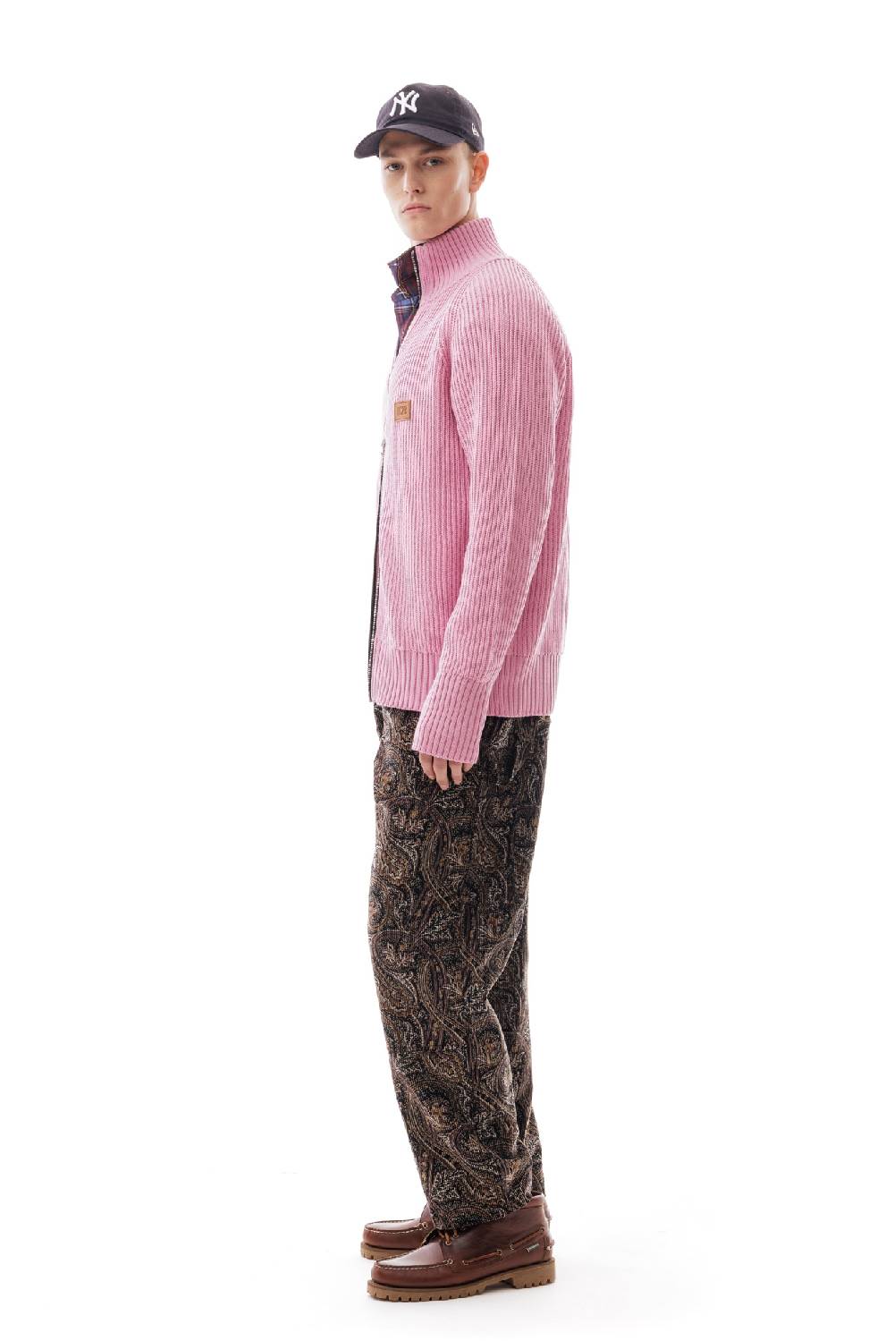 Lc23 English Knit Zip Sweater Pink Nuova