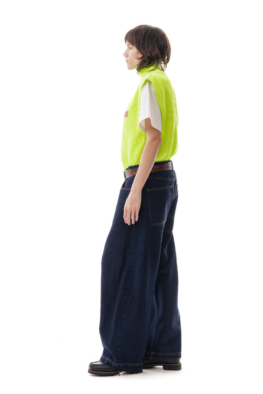 Lc23 English Knit Zip Vest Fluo Yellow Sconto di tempo limitato