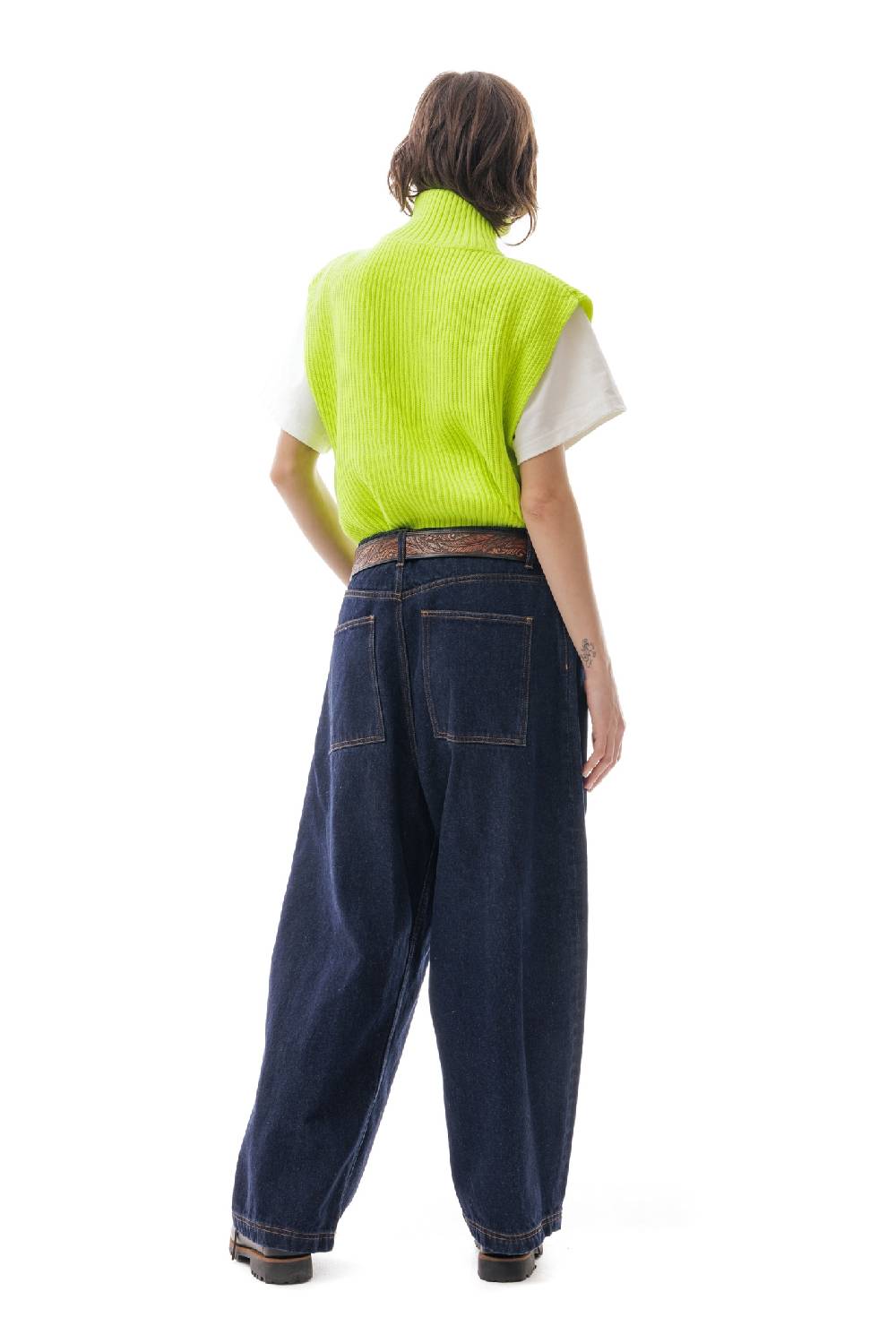 Lc23 English Knit Zip Vest Fluo Yellow Sconto di tempo limitato