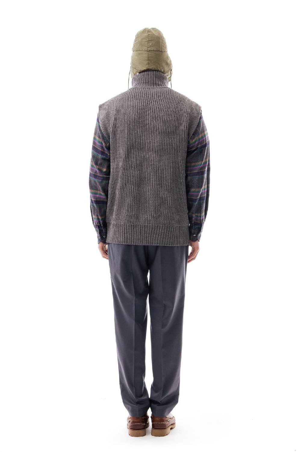 Lc23 English Knit Zip Vest Grey Prezzo di fabbrica