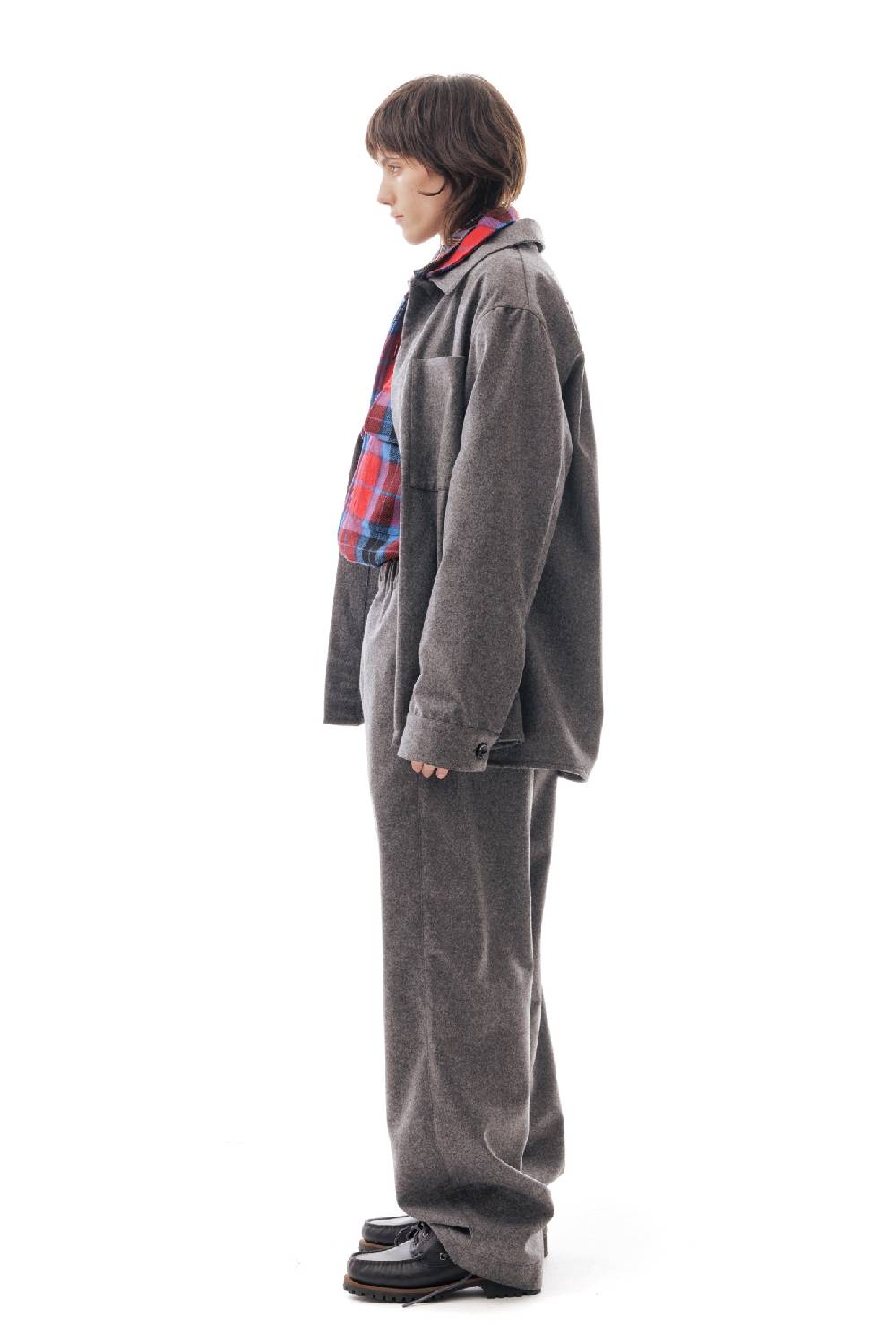 Lc23 WR Wool Overshirt Grey Grande vendita