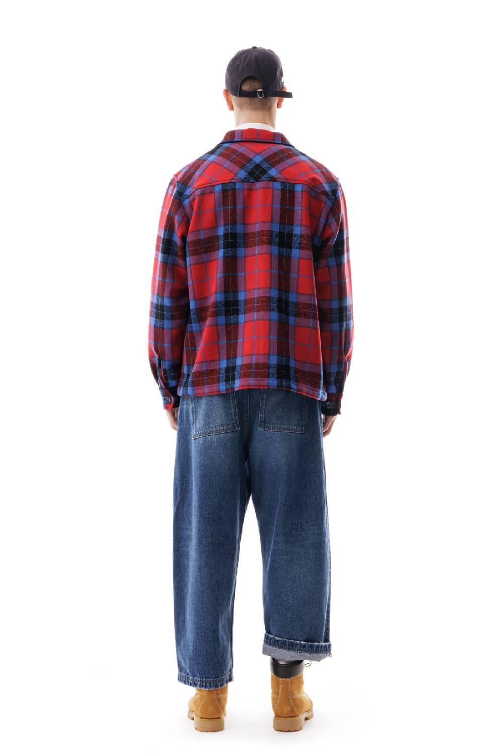 Lc23 Shetland Check Overshirt Blue/Red Fornitura limitata