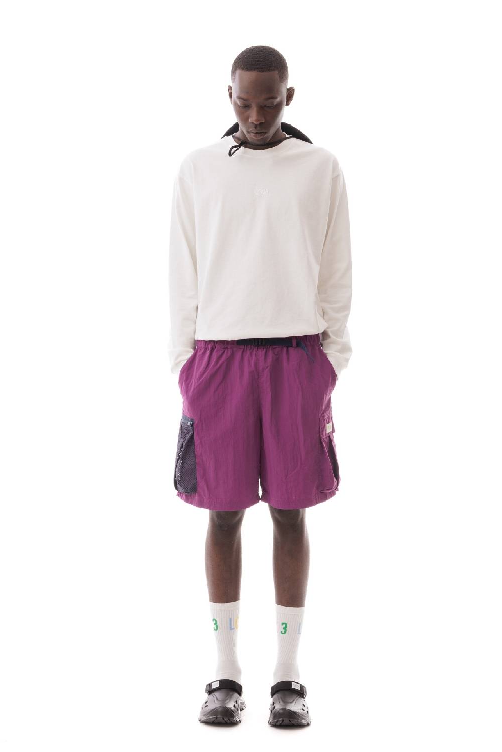 Lc23 Nylon Cargo Shorts Violet