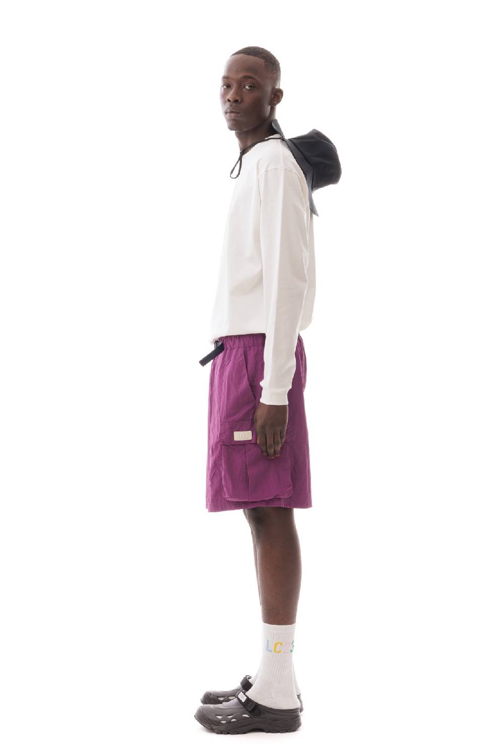 Lc23 Nylon Cargo Shorts Violet Comprane uno, ottenene uno gratis