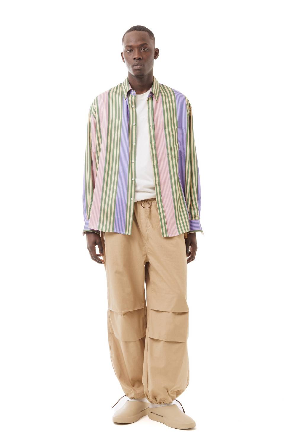 Lc23 Stripes Violet-Green Shirt