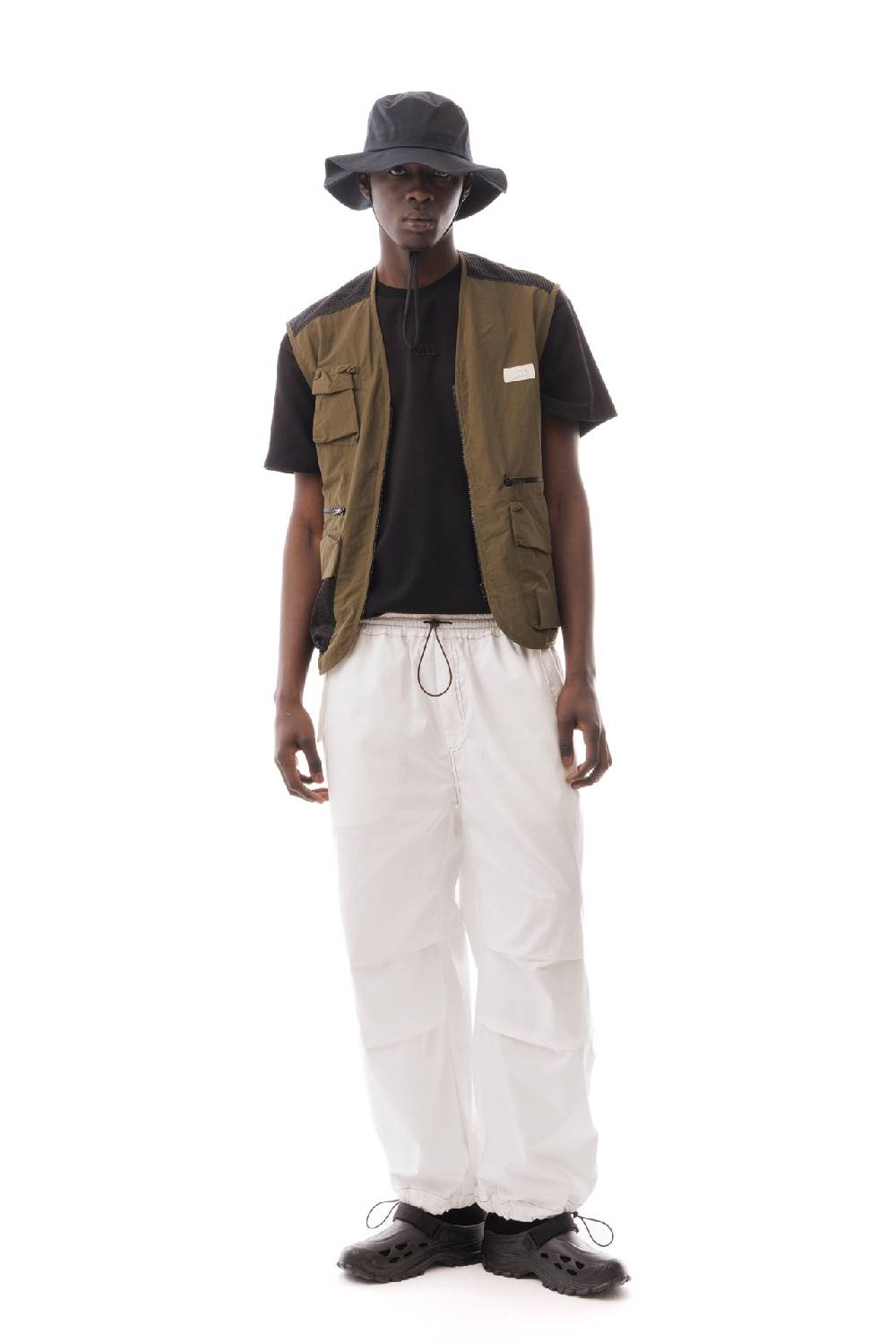 Lc23 Nylon Multipocket Vest Army Green