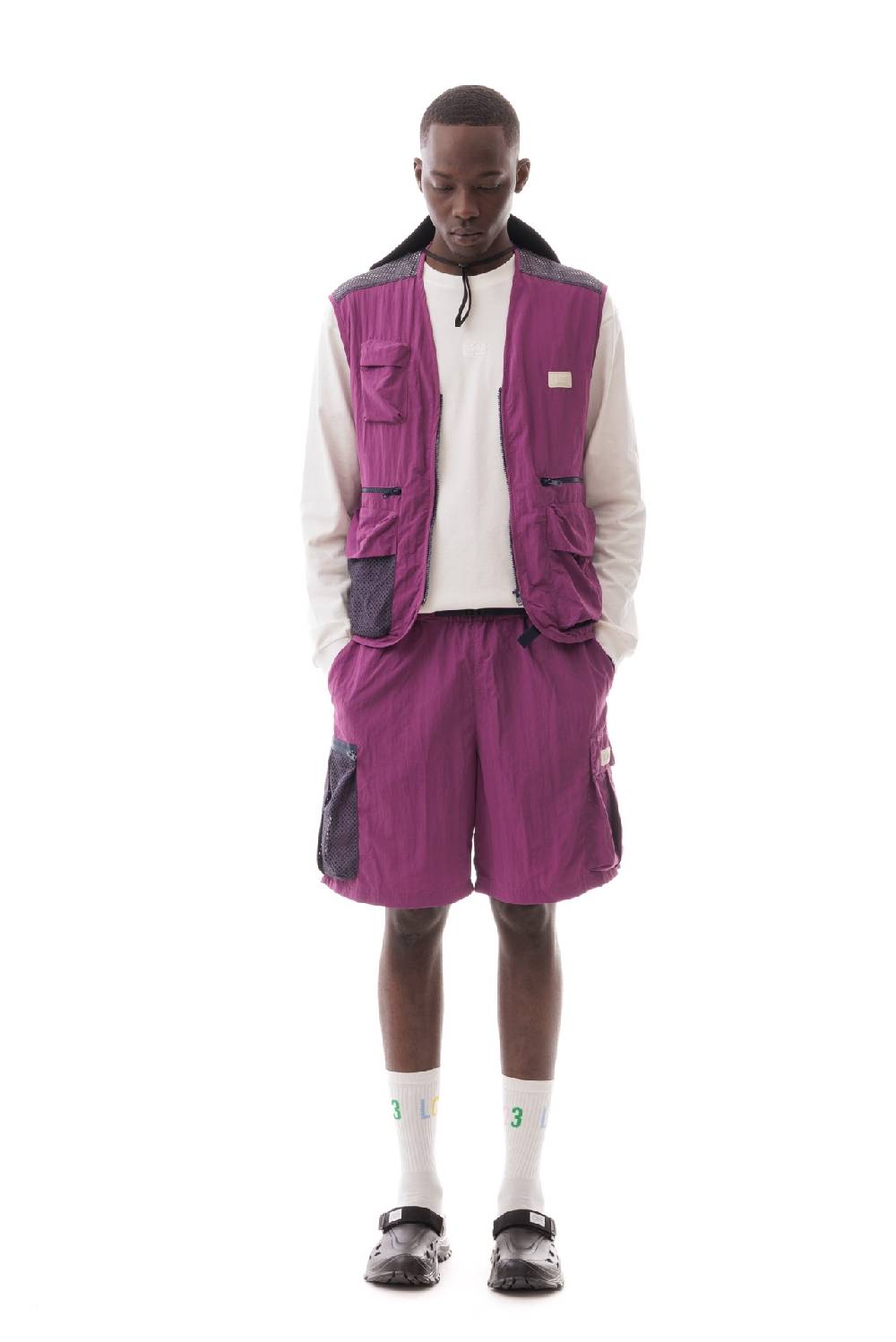 Lc23 Nylon Multipocket Vest Violet
