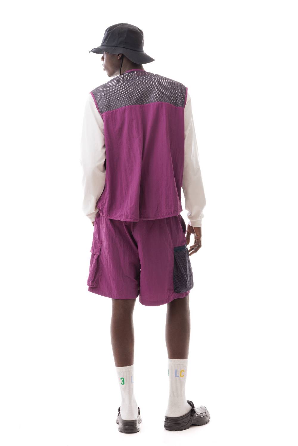 Lc23 Nylon Multipocket Vest Violet Latest stili