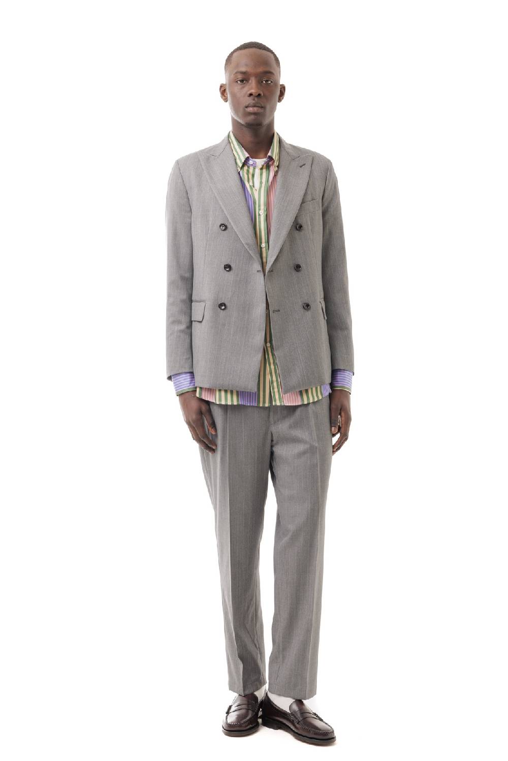 Lc23 Gessato Grey Blazer