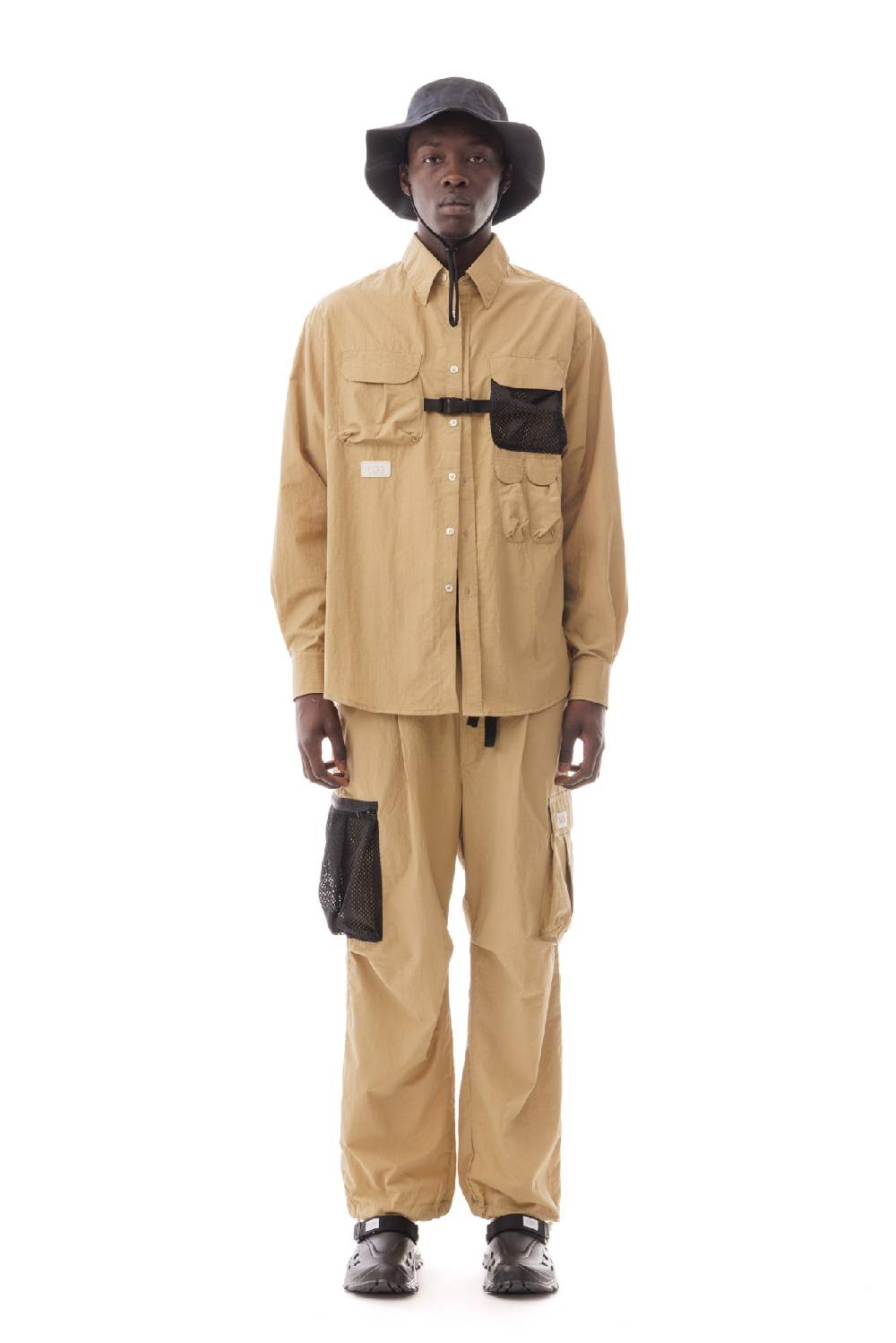 Lc23 Multipocket Nylon Shirt Camel