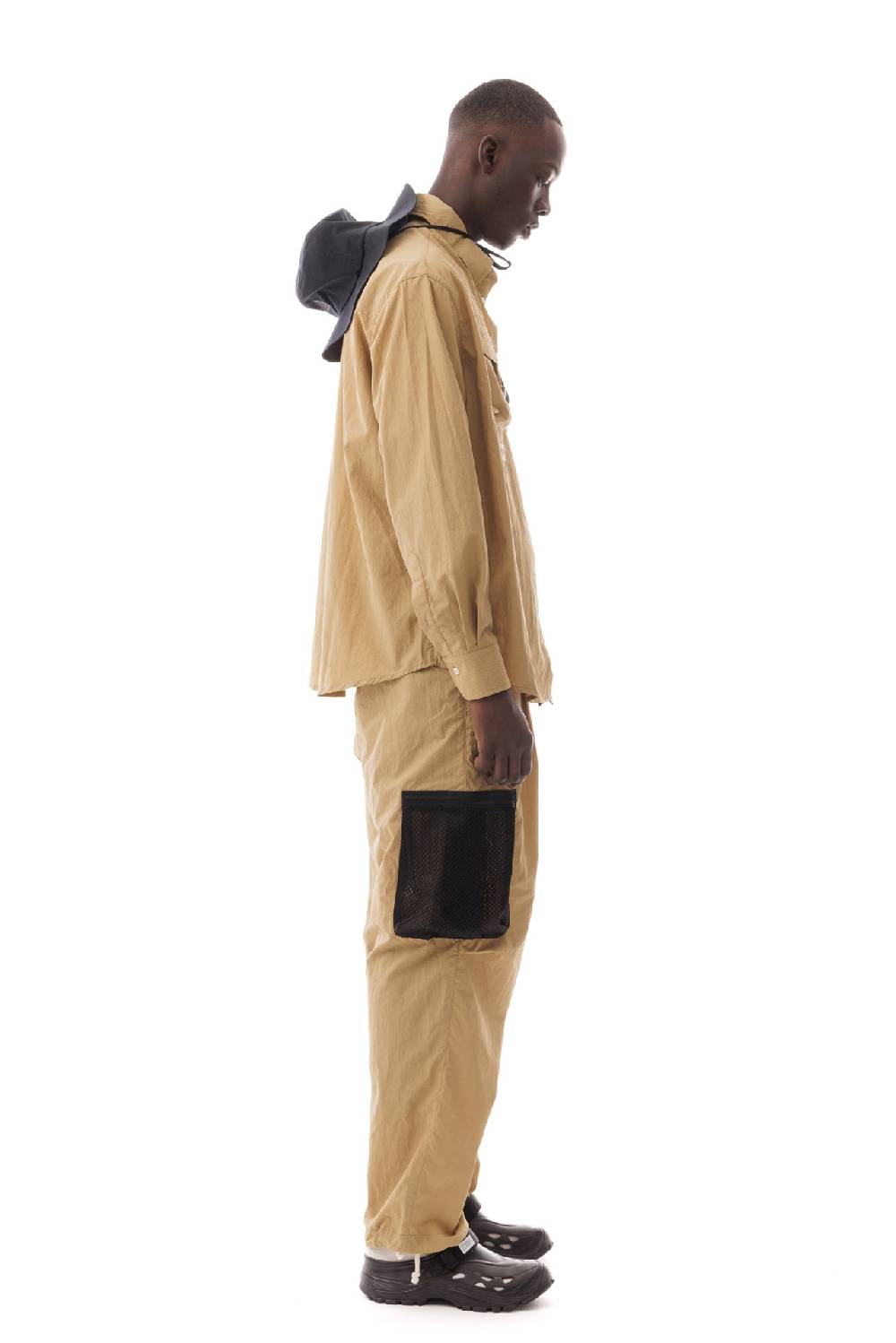 Lc23 Multipocket Nylon Shirt Camel Offerta speciale della fabbrica