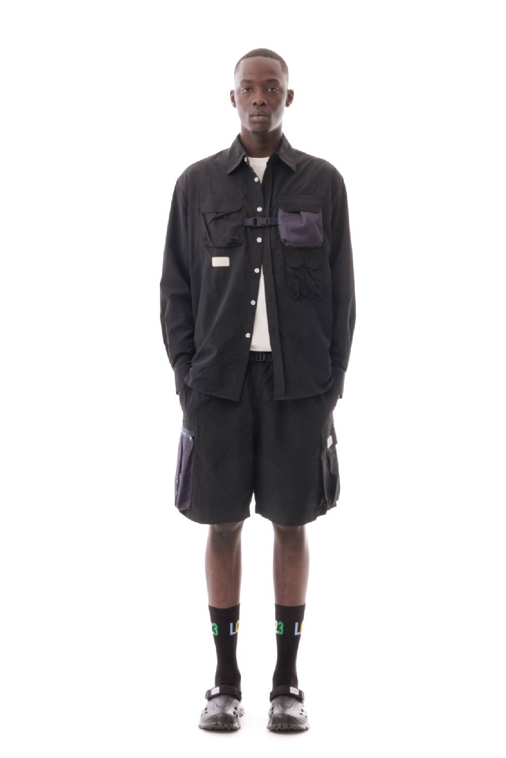 Lc23 Multipocket Nylon Shirt Black