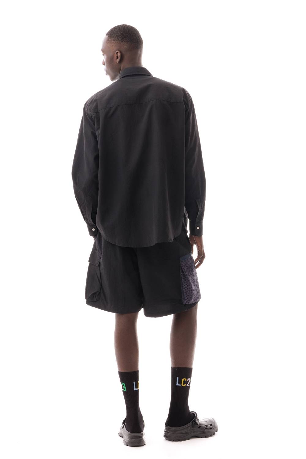 Lc23 Multipocket Nylon Shirt Black Sostegno trimestrale