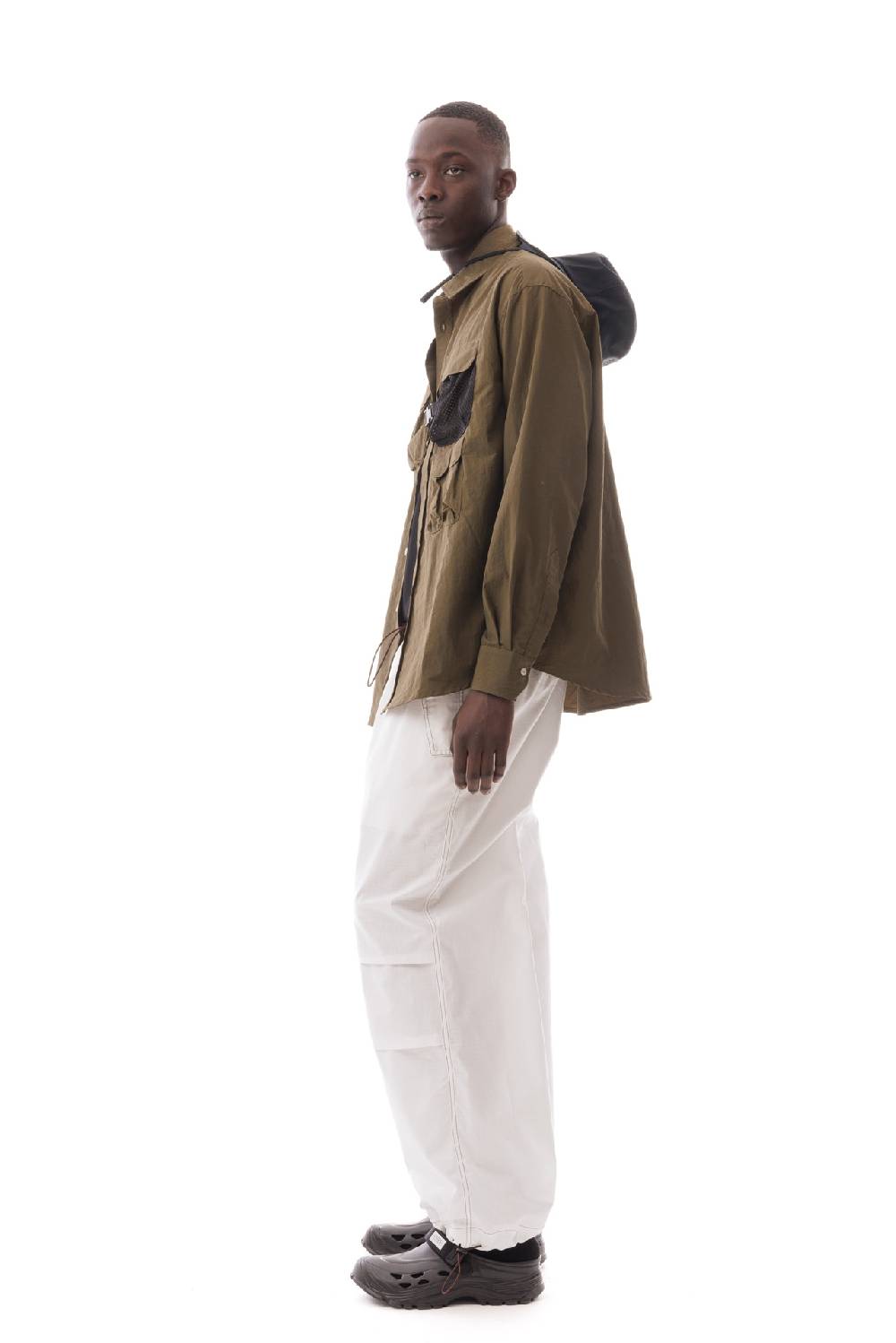 Lc23 Multipocket Nylon Shirt Army Green Fino al 55% di sconto