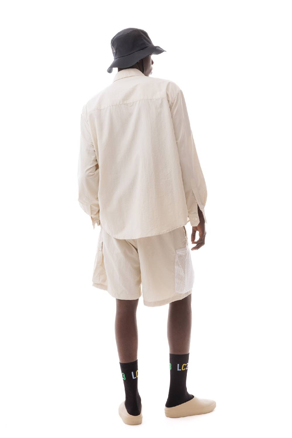 Lc23 Multipocket Nylon Shirt White Discount Store per i nuovi prodotti