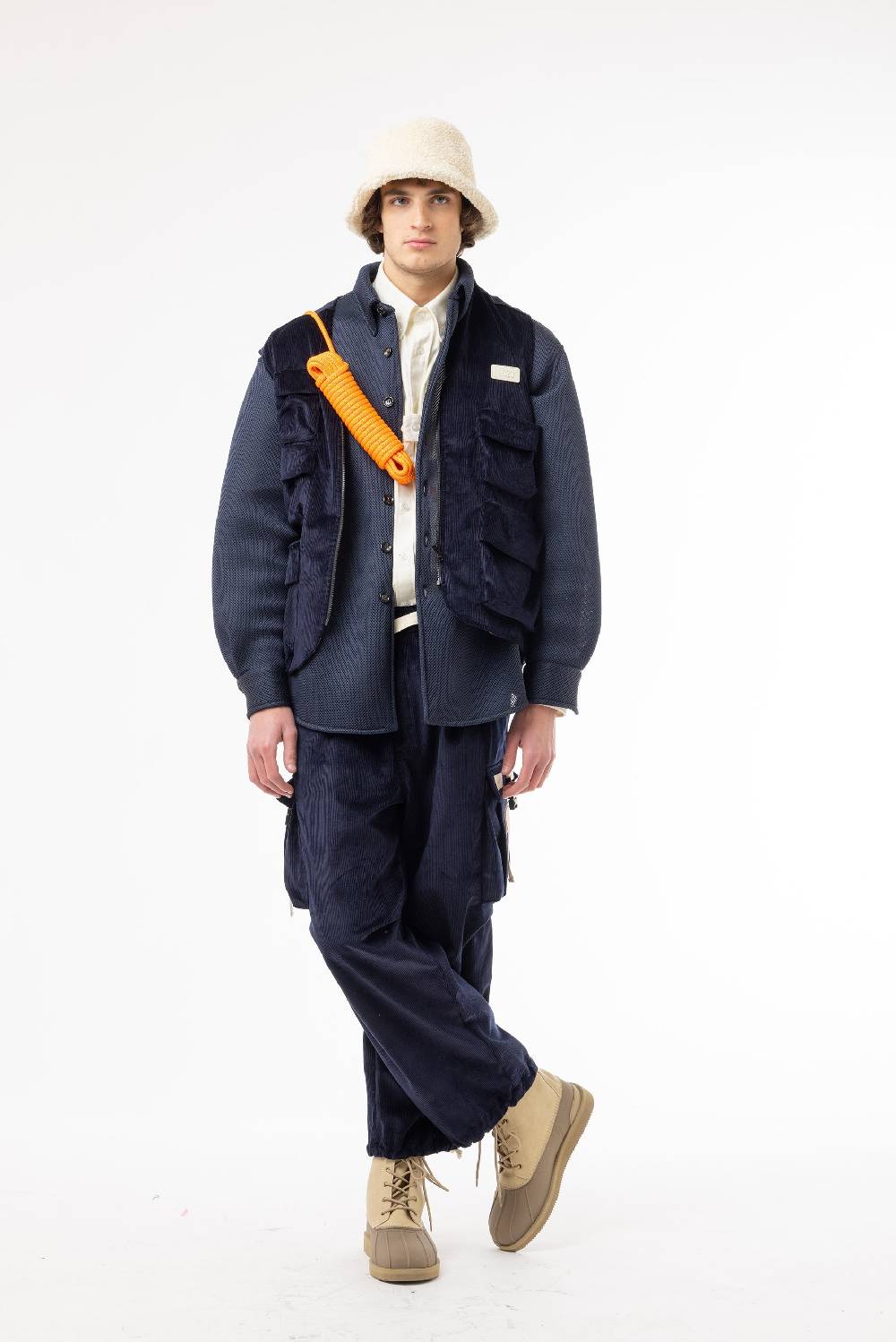 Lc23 Corduroy Cargo Pants Navy