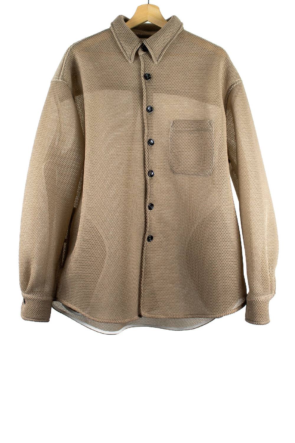 Lc23 Mesh Overshirt Camel Convenienza