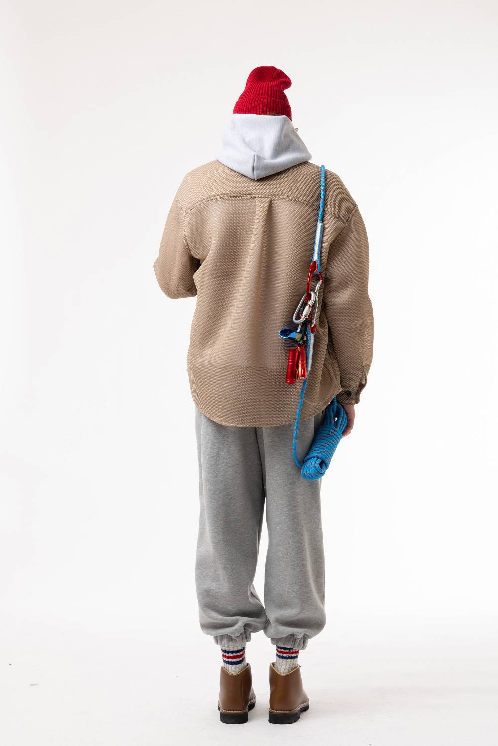 Lc23 Mesh Overshirt Camel Convenienza