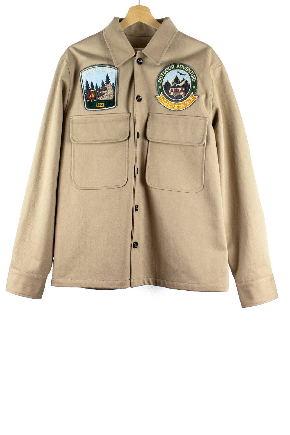 Lc23 Patch Canvas Overshirt Beige Presa