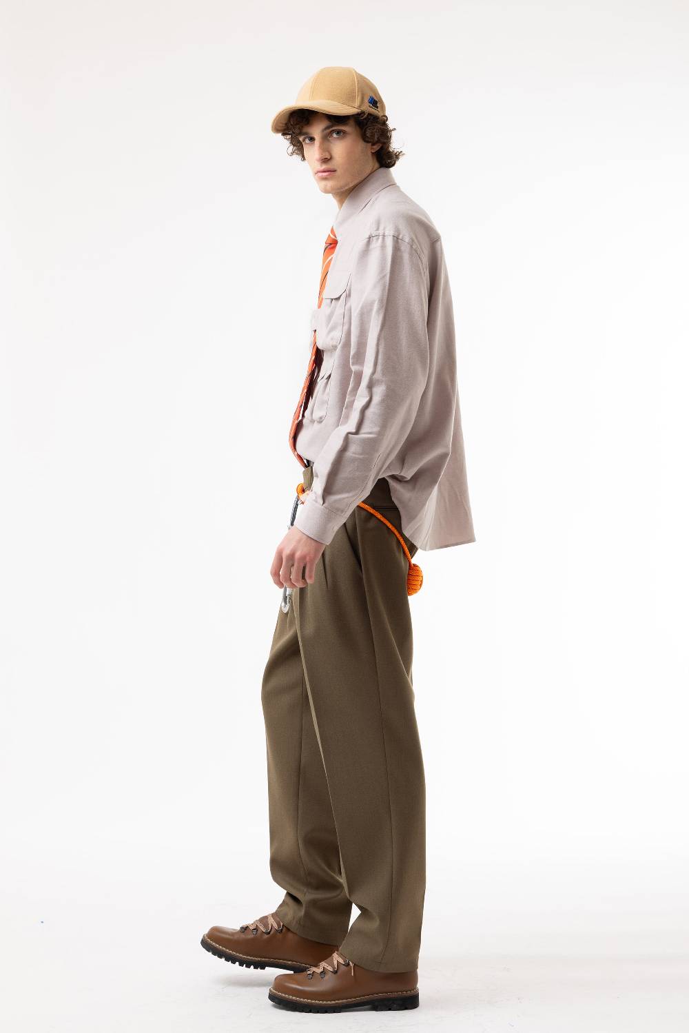 Lc23 Flannel Multipocket Shirt Beige In Saldo