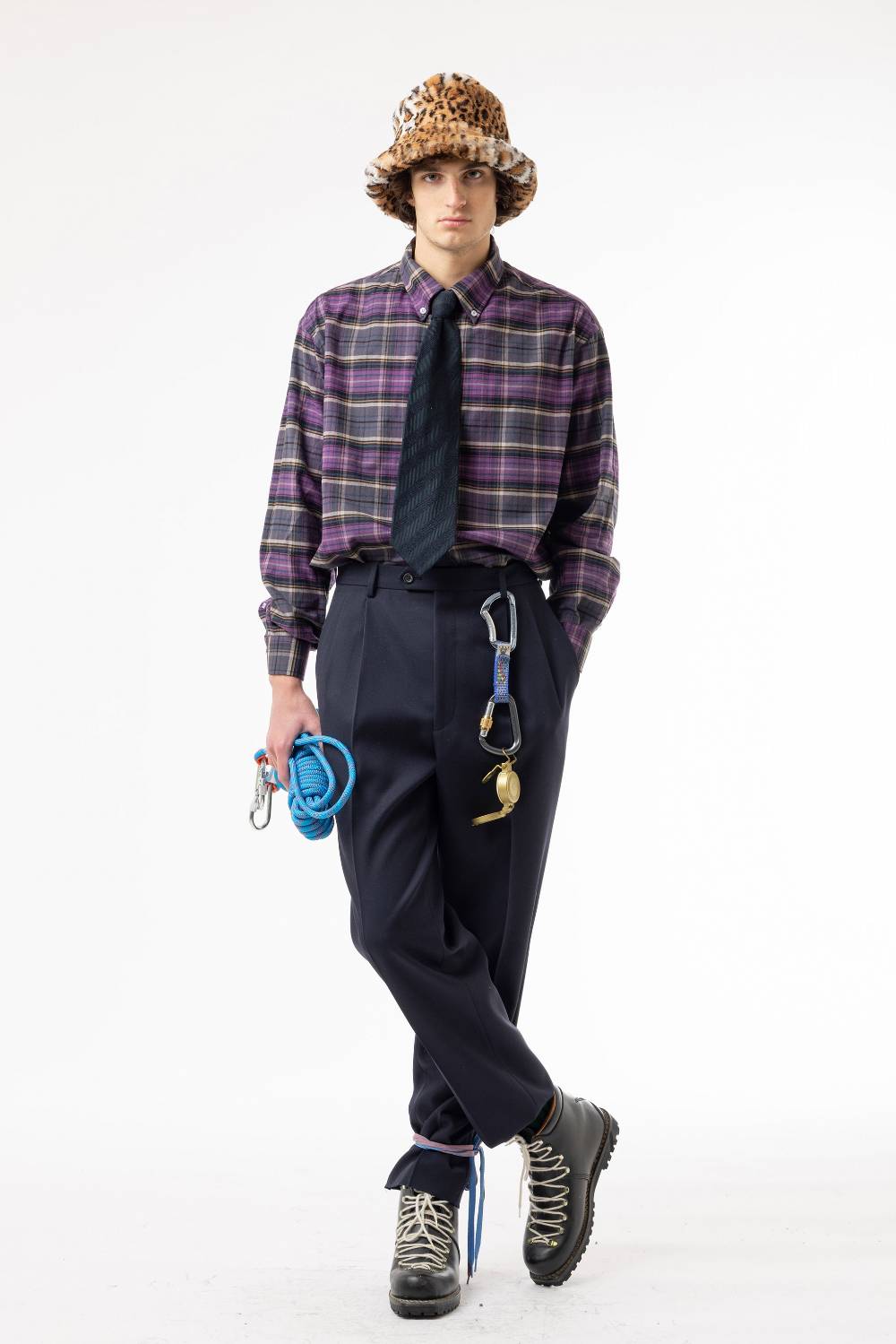 Lc23 Flannel Check Shirt Purple