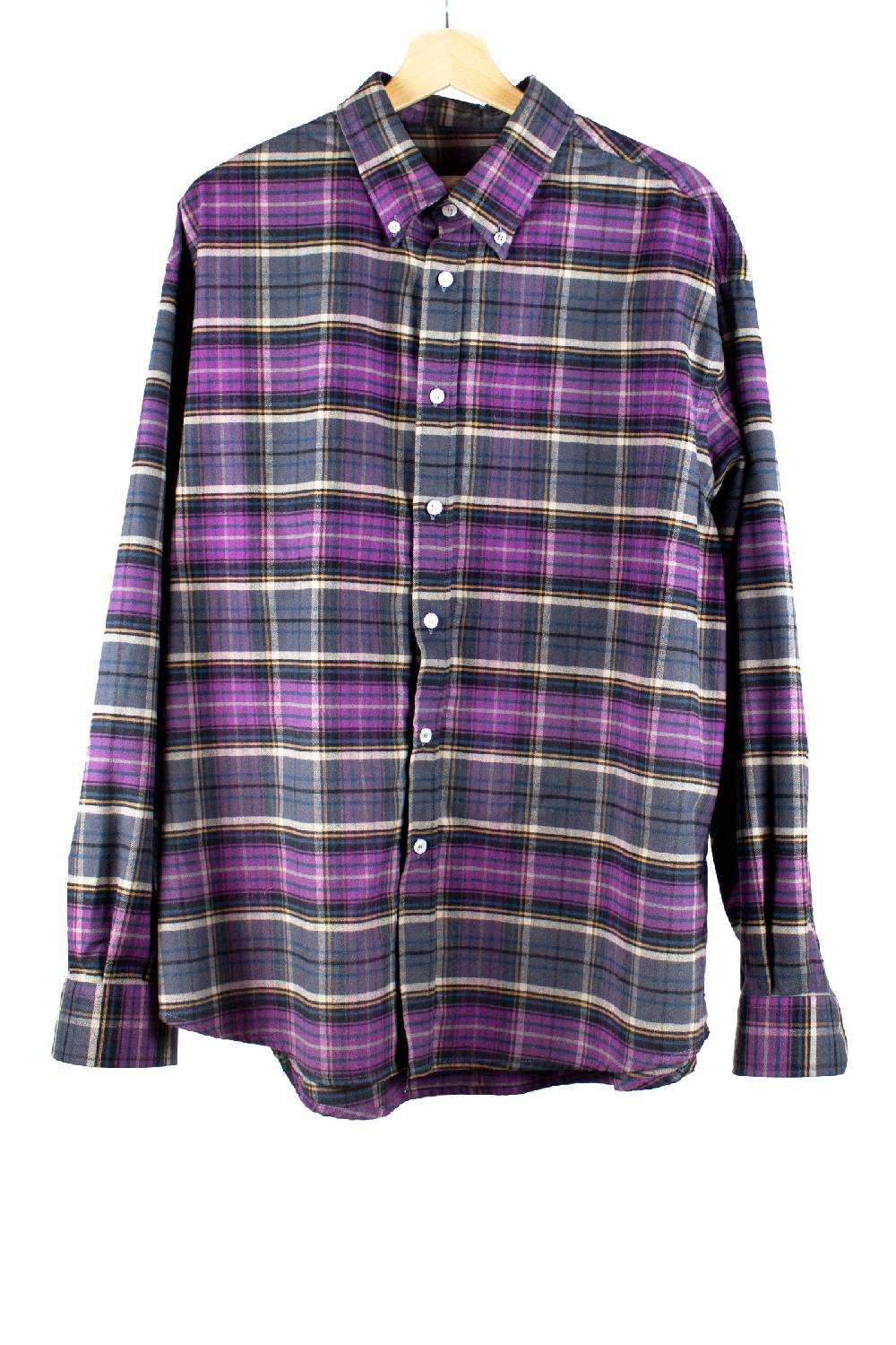 Lc23 Flannel Check Shirt Purple Nuova