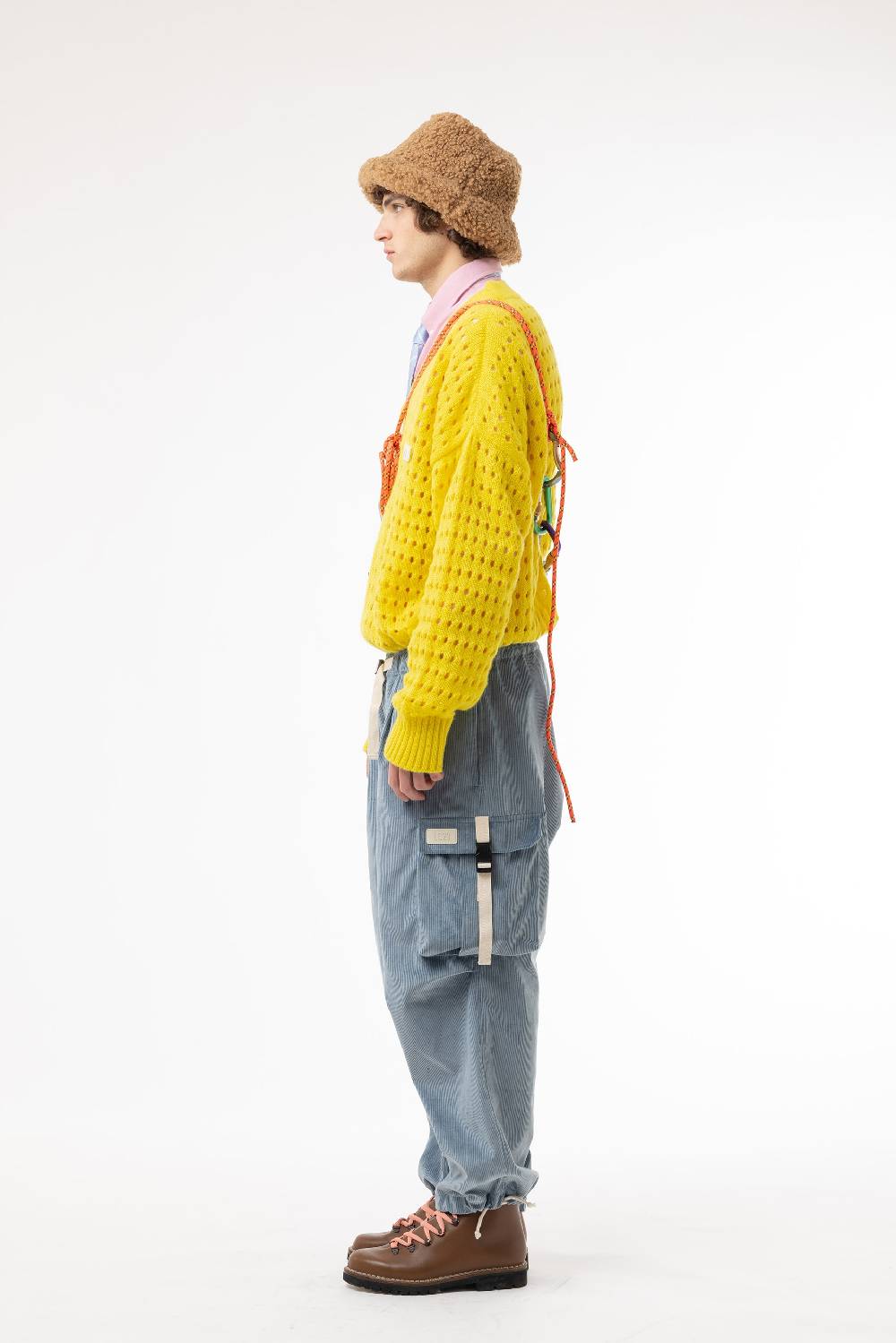 Lc23 Perforated Cardigan Yellow Sconto di tempo limitato