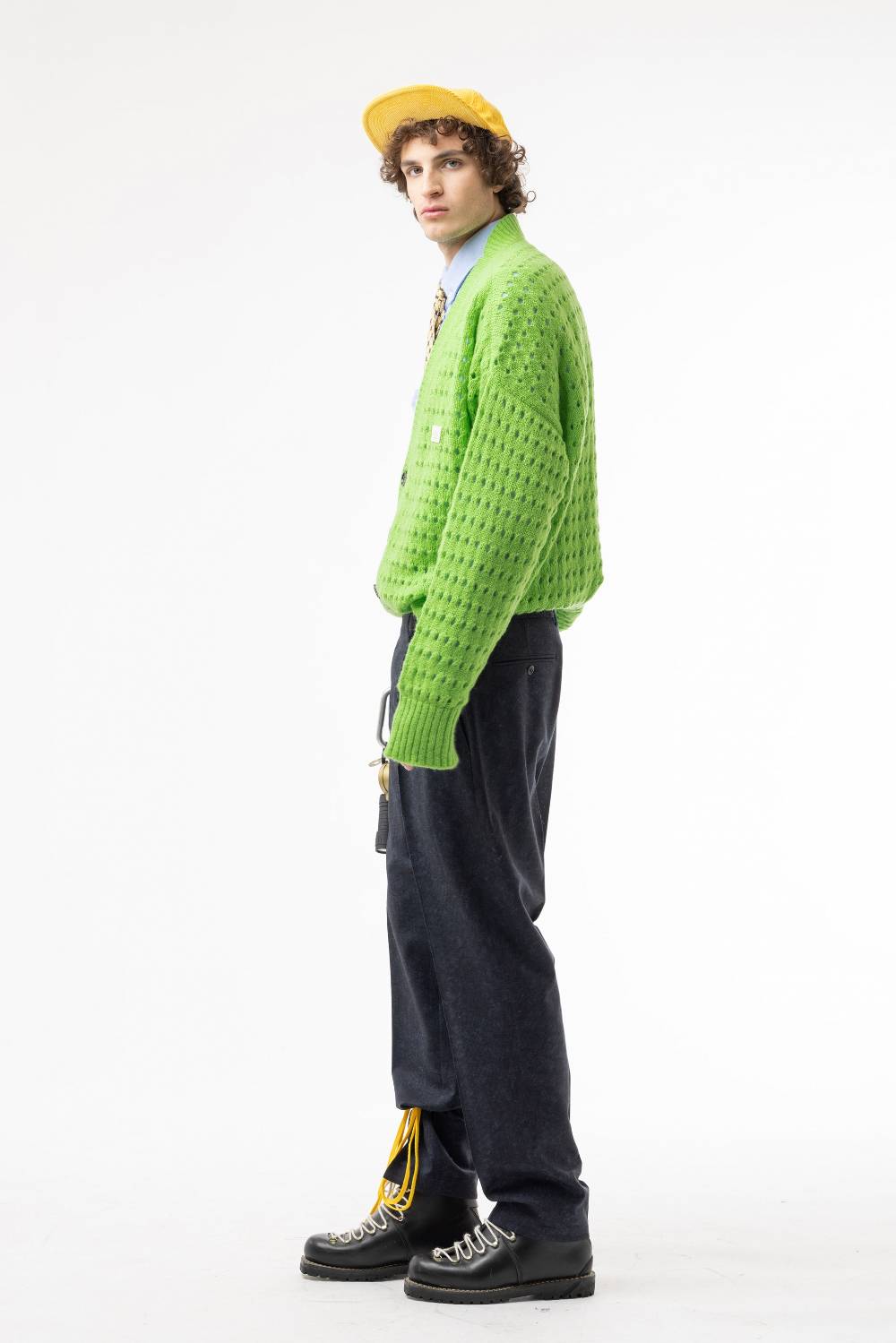 Lc23 Perforated Cardigan Green Negozio online di fabbrica