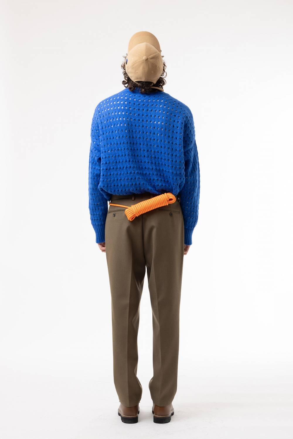 Lc23 Perforated Cardigan Blue Prezzo di fabbrica