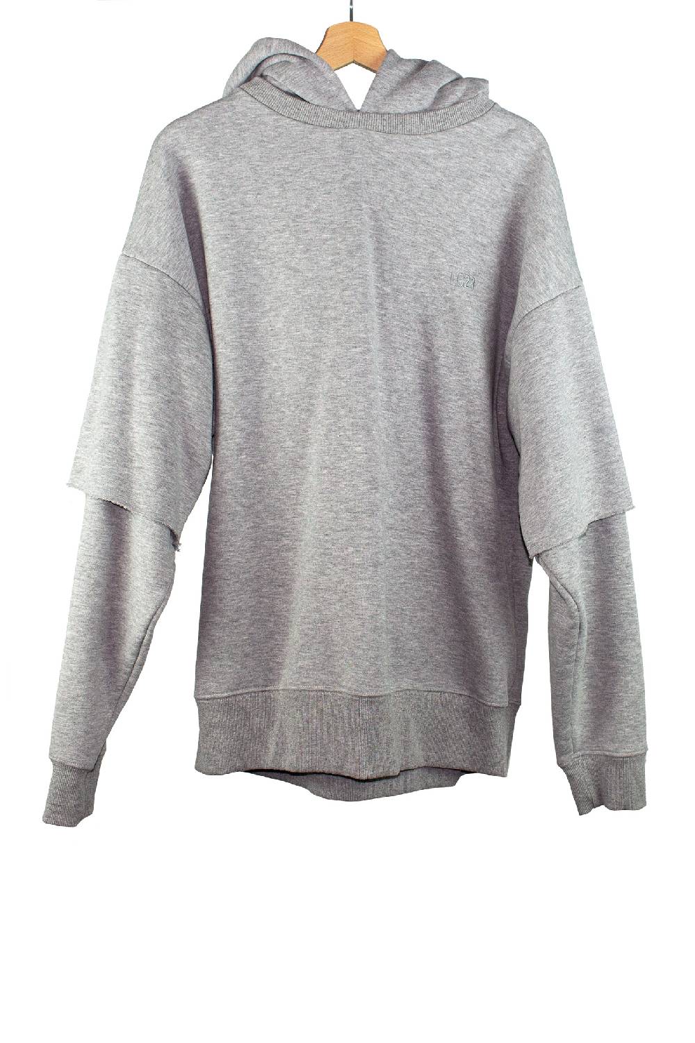 Lc23 Double Hoodie Grey Offerta Giorno del Papà