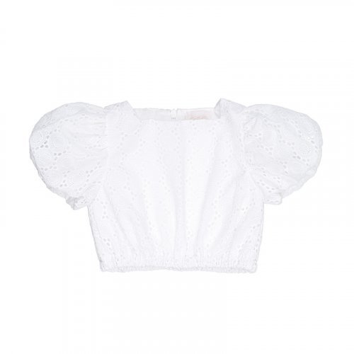 Nanán Top in sangallo bianco