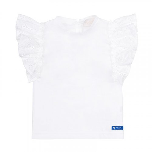 Nanán T-shirt bianca con frappe Negozio