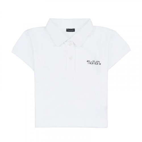 Nanán Polo Manica Corta Bianca Sconto