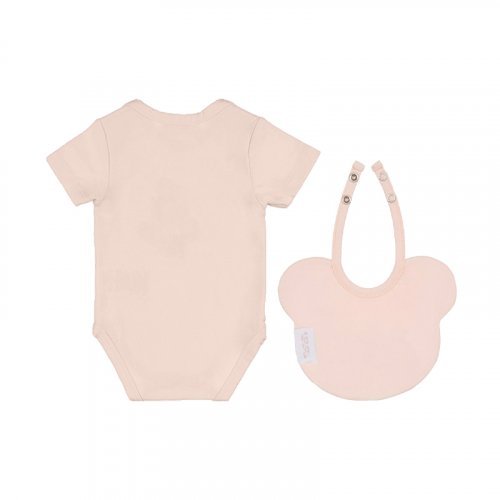 Nanán Confezione regalo beige con body + bavaglino Vendita Calda