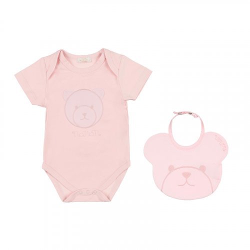 Nanán Confezione regalo rosa con body + bavaglino Vendita Economica