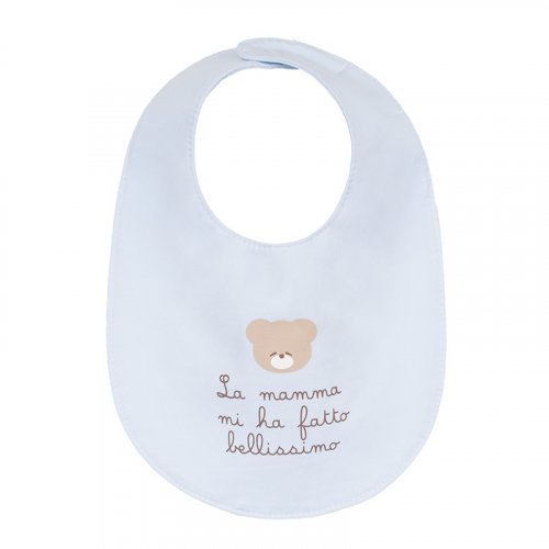 Nanán Bavaglio azzurro "La mamma mi ha fatto bellissimo" Negozio
