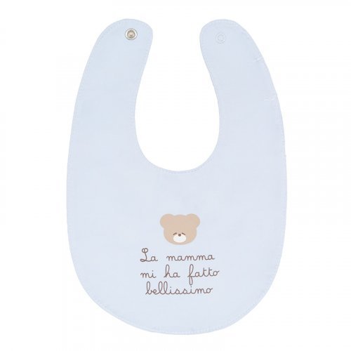 Nanán Bavaglio azzurro "La mamma mi ha fatto bellissimo" Negozio