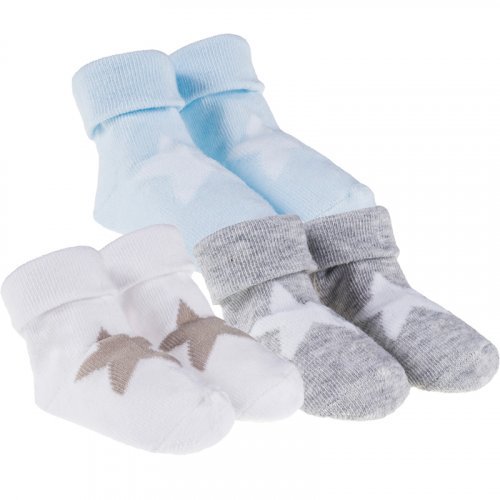 Nanán Set 3 Calzini Bianchi, Grigi e Azzurri con Stella Vendita